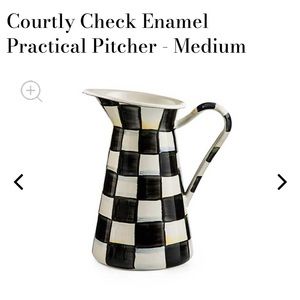 Mackenzie Childs courtly check pitcher